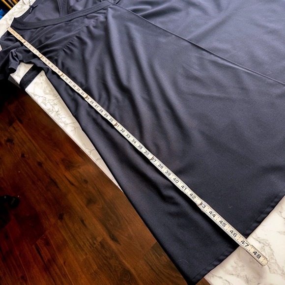 Soeur Phenomene Navy Blue Short Sleeve Wrap Midi Dress FR Size 36 US Size 4 NEW - Picture 15 of 15